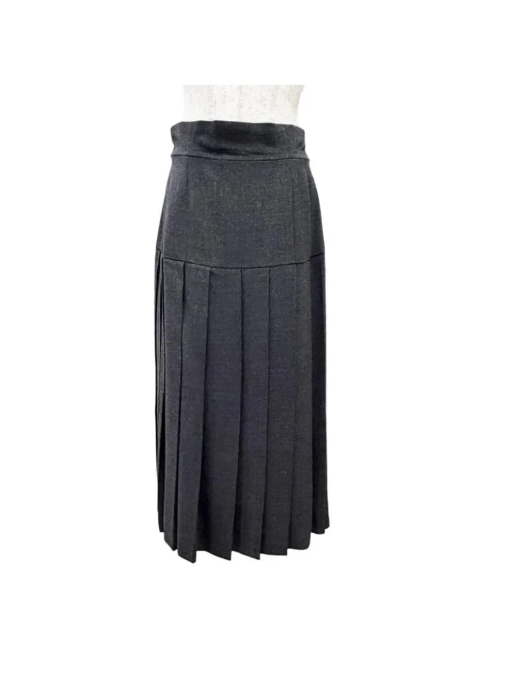 Chanel Vintage 90 Era Clover Button Jacket Long Pleated Skirt Suit Set 38
